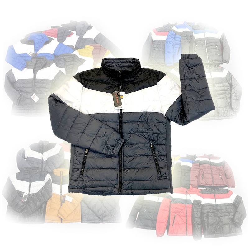 Stocklot Garments Mens Polyester Collar Reversible Padding Winter Jackets