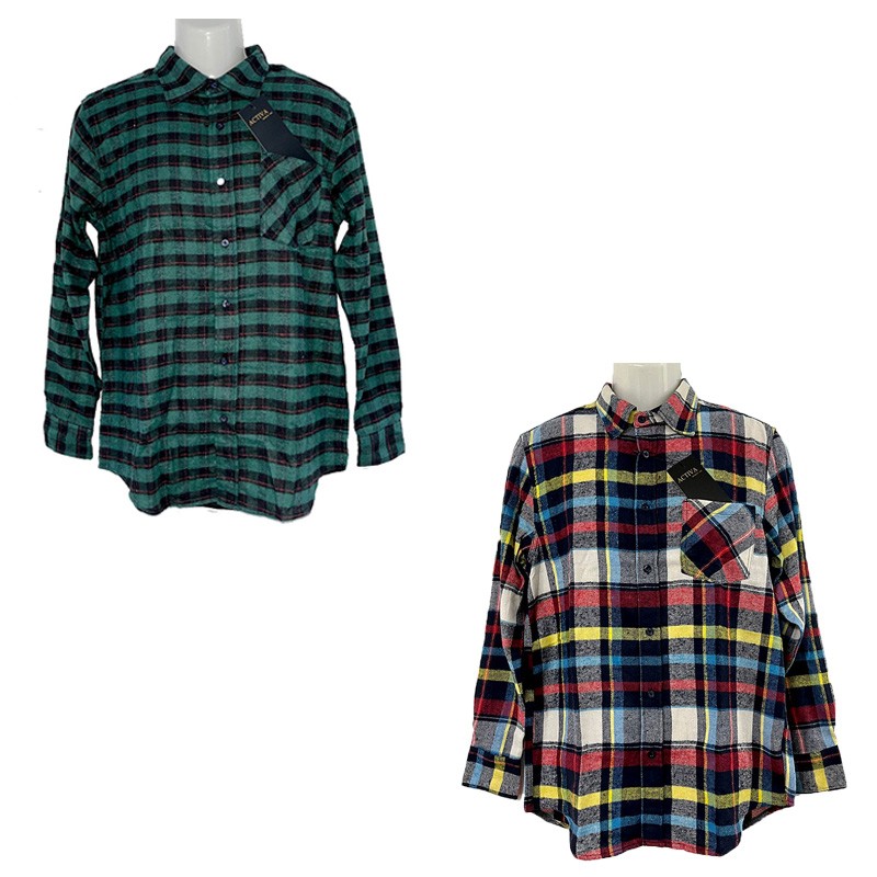 Closeout Mens Polar Fleece Long Sleeves Plaid Casual Shirts for Winter Season