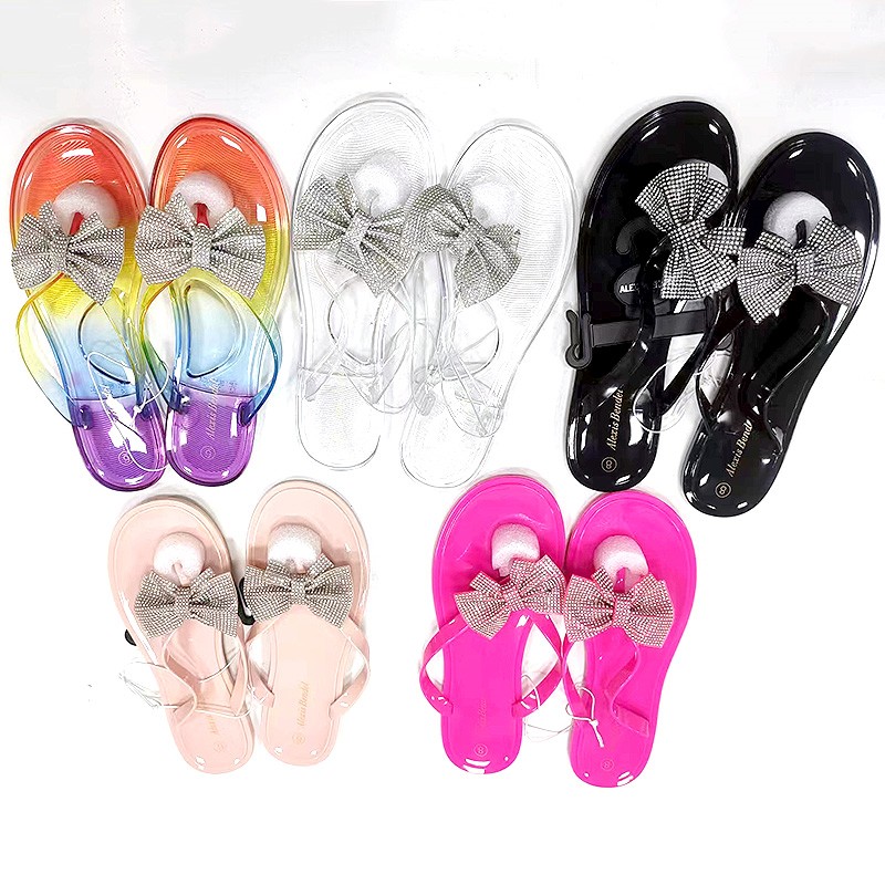 Order cancellation female summer casual PVC transparent flip flops slippers