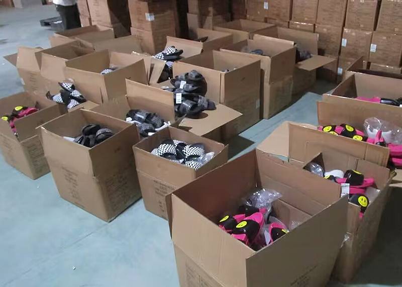 The pre-shipment inspection for the slider slippers made and passed?