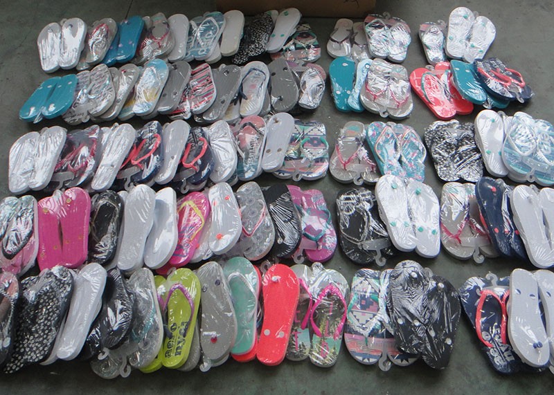 62,520 Pairs Of Stock TPE Flip Flops Container Loaded And Ready To Ship