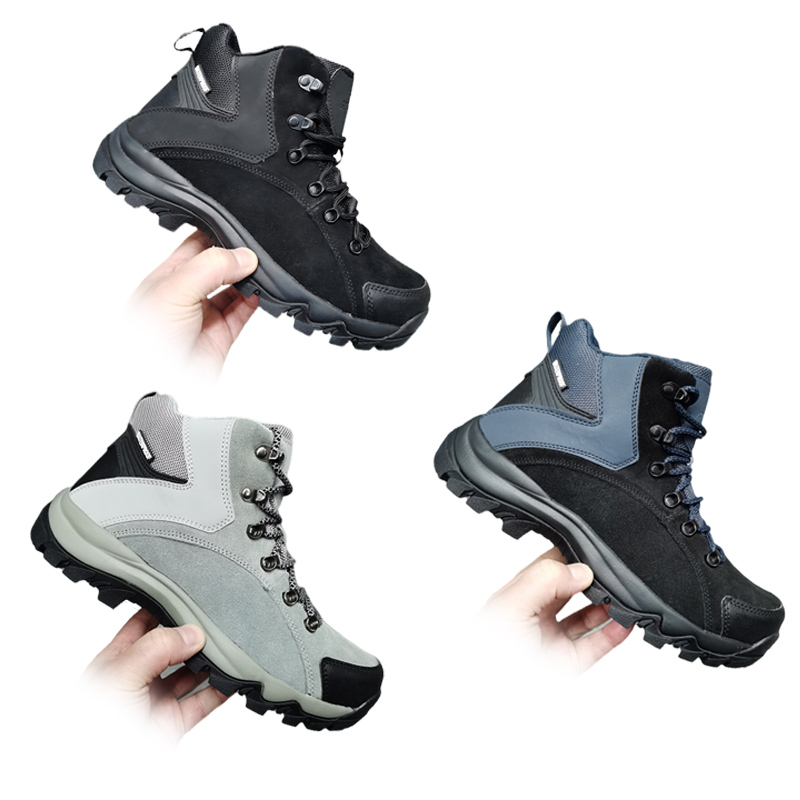 Remaining Stock Premium Quality Mens Leadther Outdoor Water Resistant Mountain Hiking Boots