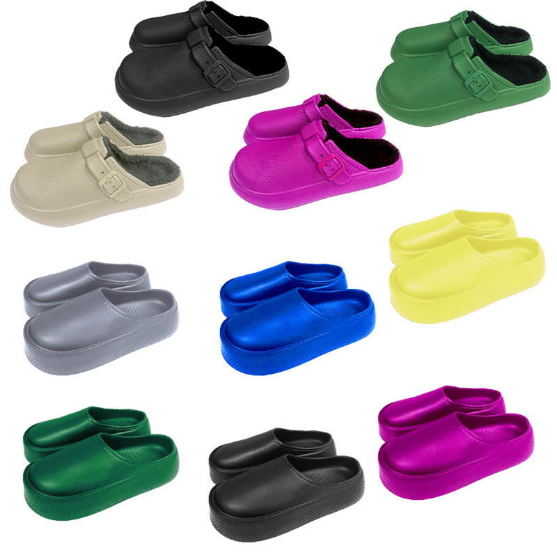 Clearance Stock Mens and Womens High Sole Chunky EVA Comfortable Slides Slippers